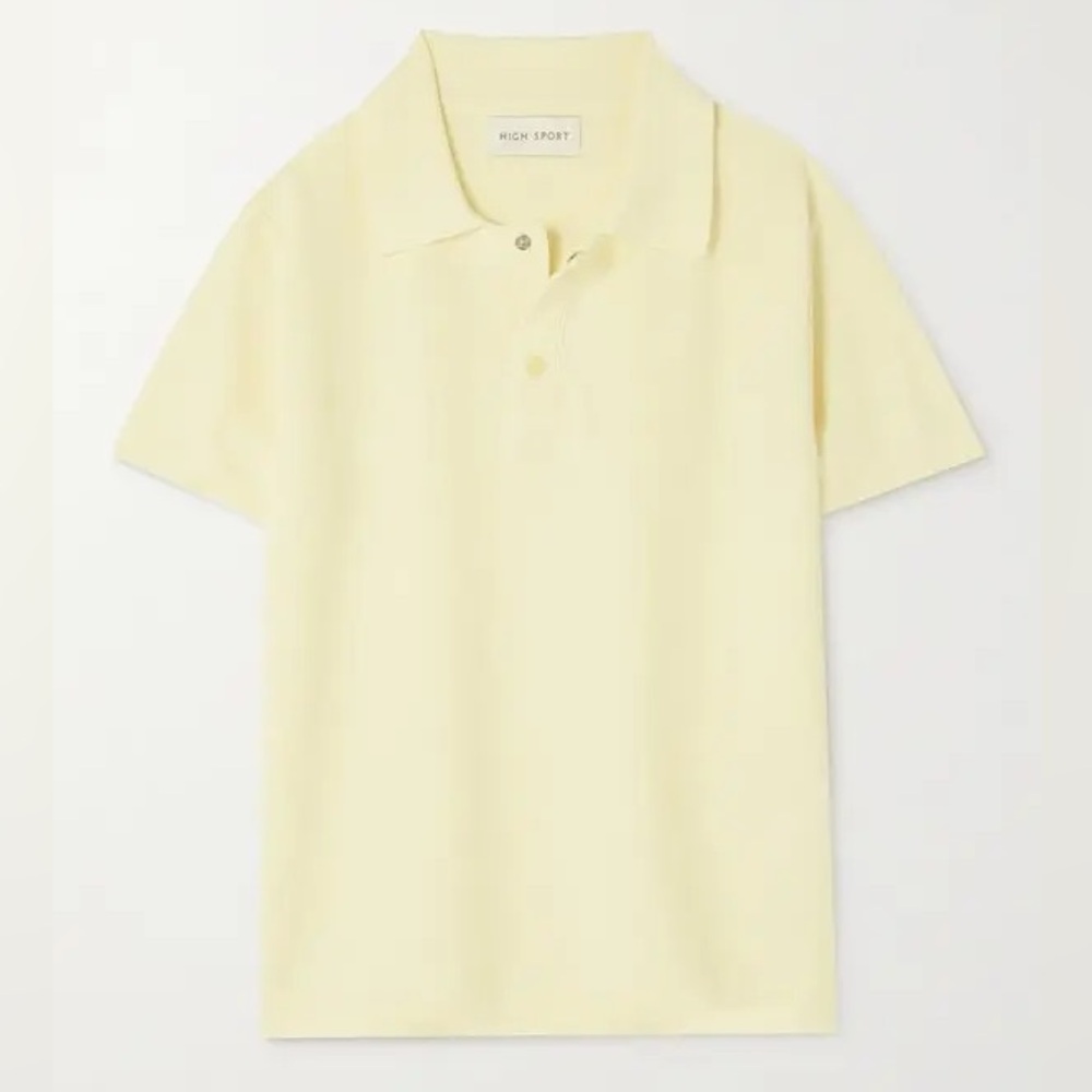 HIGH SPORT Brooke cotton-piqué polo shirt medium